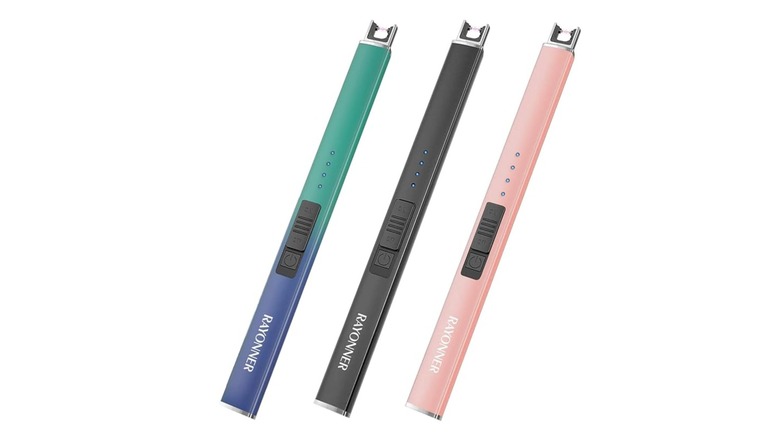 Different coloured electric lighters