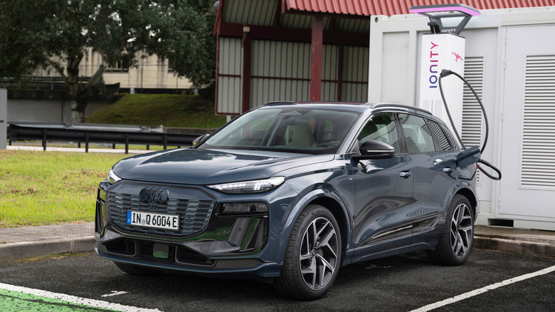The Audi Q6 e-tron charging