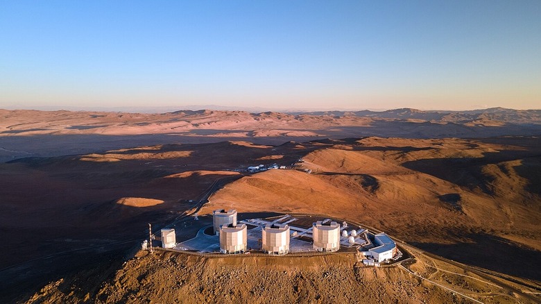 Aerial view of the Very Large Telescope and its surroundings