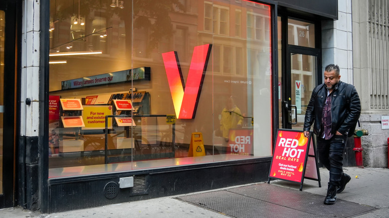 A Verizon retail store in the Chelsea neighborhood of Manhattan in New York