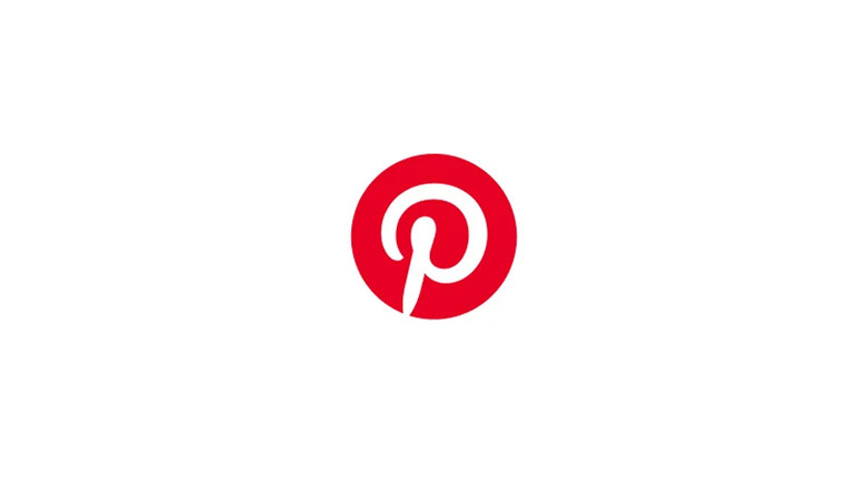 Pinterest red and white logo