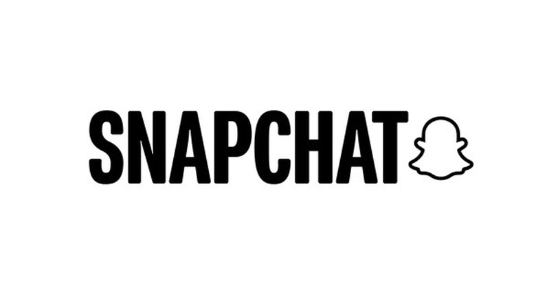 Snapchat ghost logo and text