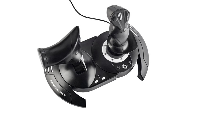 The Thrustmaster T-Flight Hotas One flight sim controller on a white background.