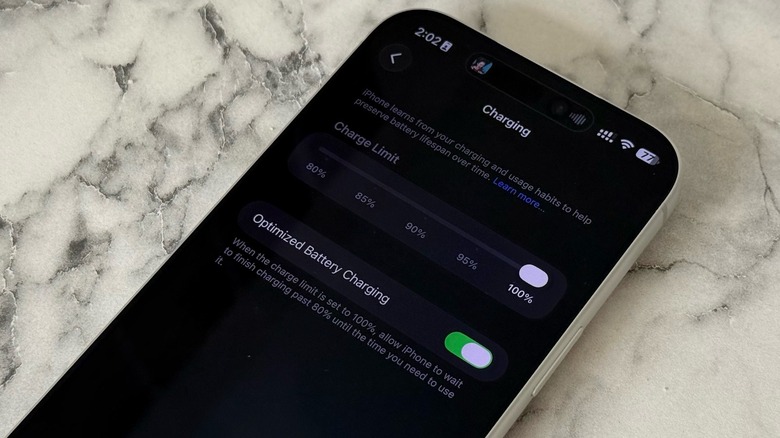 iPhone 17 Pro Max's battery settings
