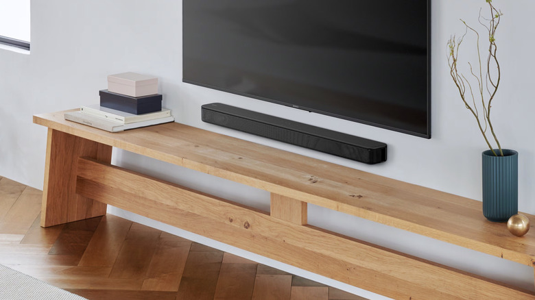 Sony HT-SF150 installed underneath a TV