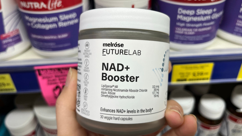 Medicine jar containing NAD booster