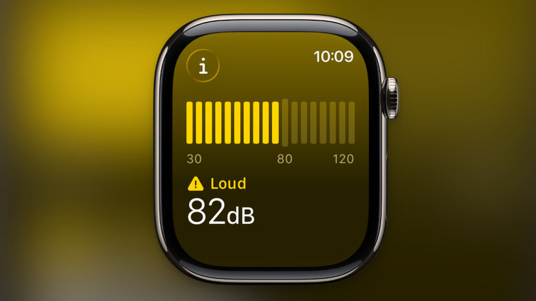 Loud noise monitoring with Apple Watch noise app.