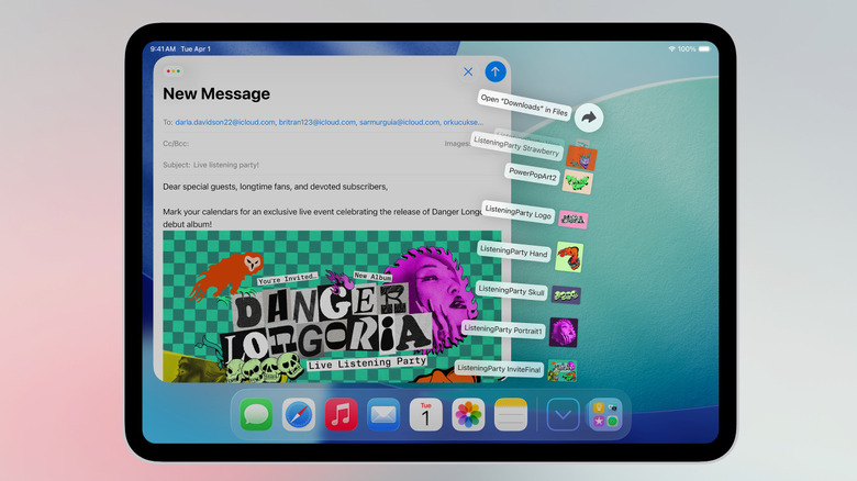 Customize the Dock on the iPad with folders from Files app, App Library, and favorite apps.