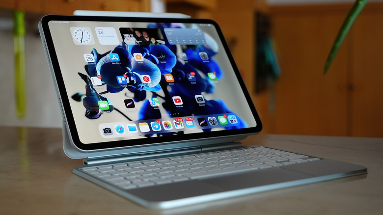 Person using an iPad to get work done.