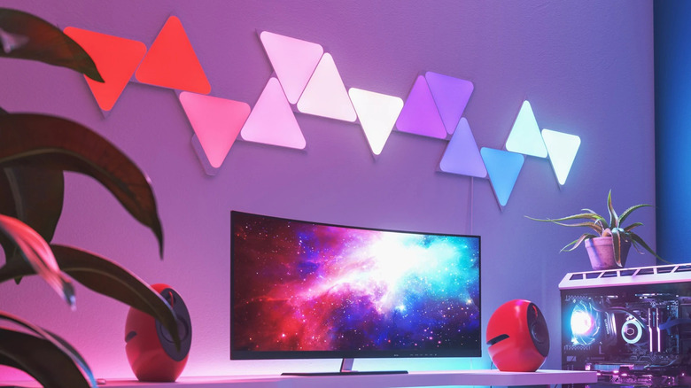 Nanoleaf lights matching a screen display