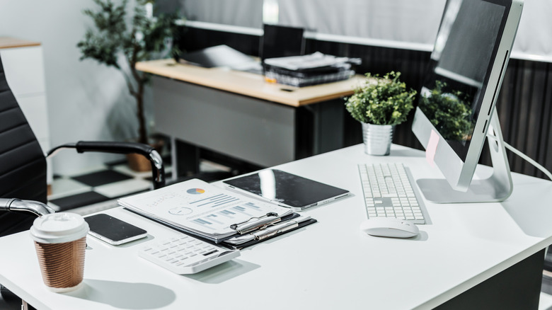 A majorly-white workspace