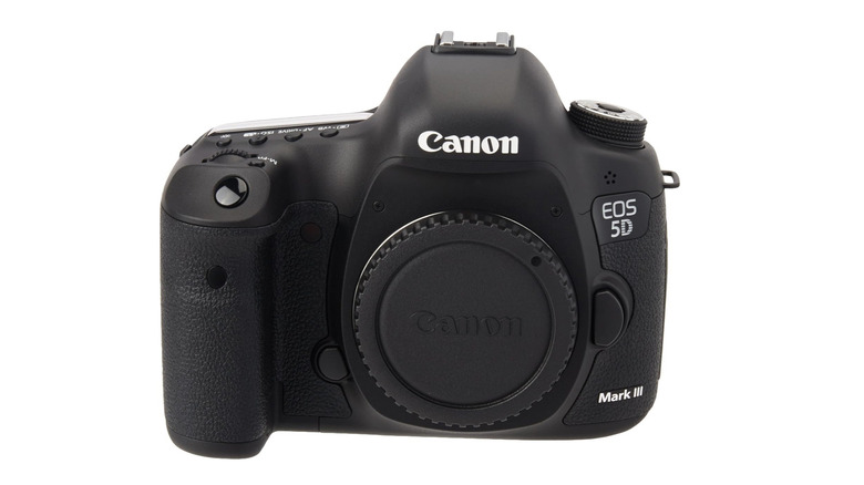 A Canon EOS 5D Mark III with lens cap (body only).
