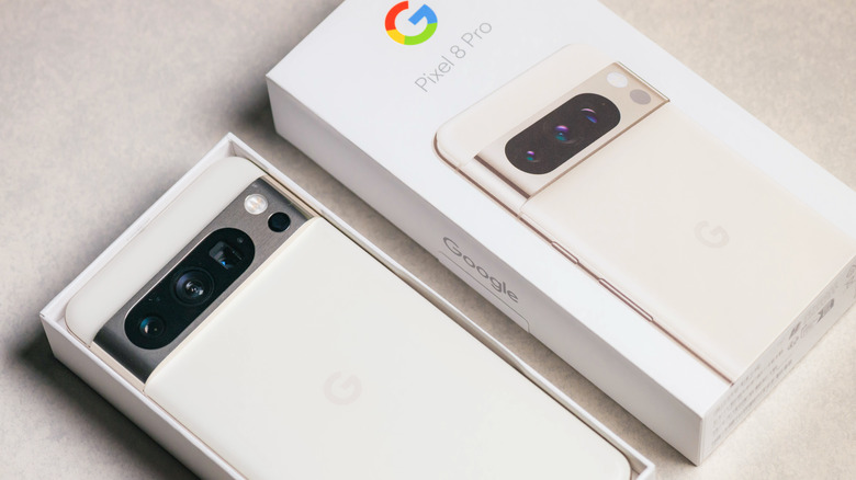An unboxed Google Pixel 8 Pro
