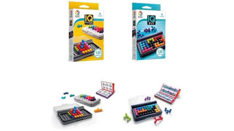Product renders of the SmartGames IQ Puzzler Pro and IQ Fit