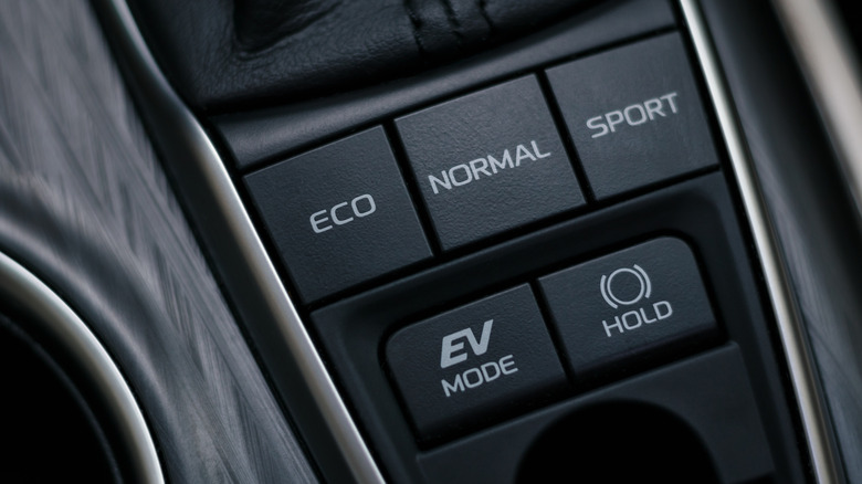 Image of the Eco mode in a car