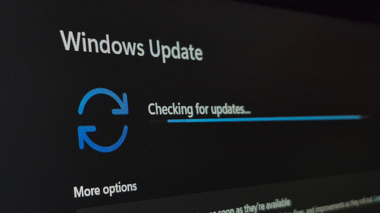The Windows Update app, checking for available updates.