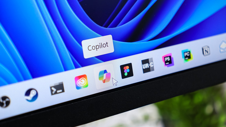 The Copilot app on the Windows taskbar.