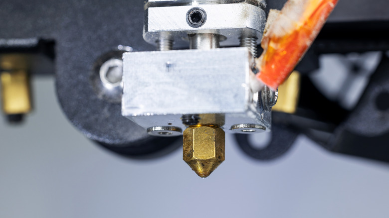 A 3D printer hotend.