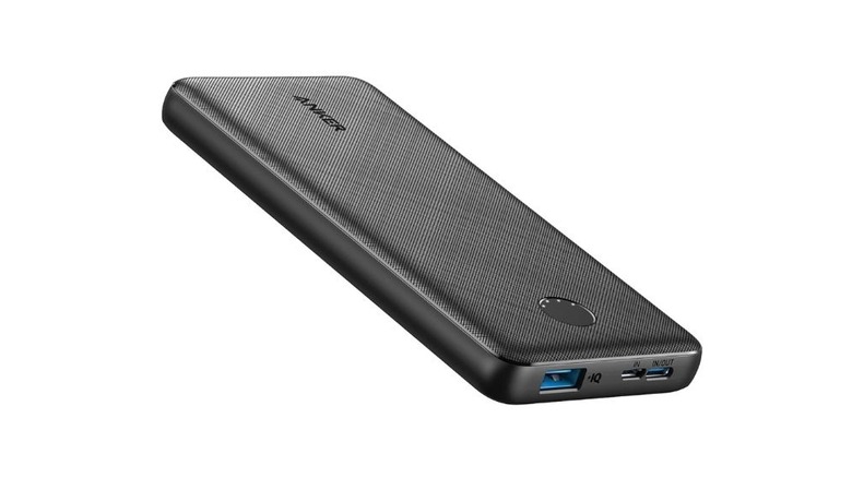 Anker PowerCore 10000 charger showing its USB port