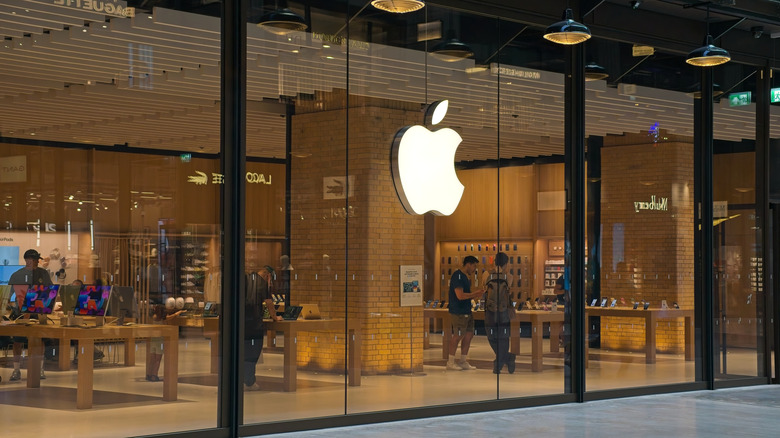 Apple store in newly renovated Battersea Power station mall, in London