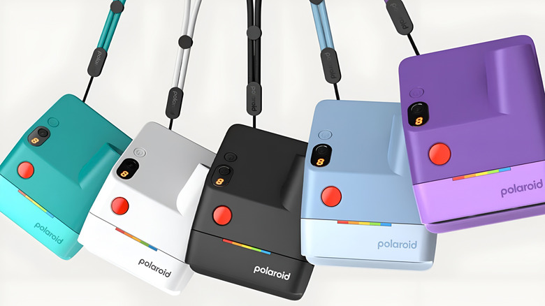 5 different colors of the Polaroid 3 instant camera