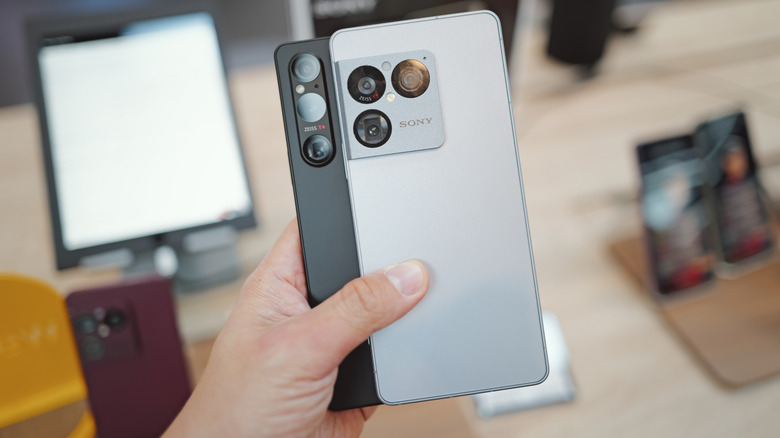 The Sony 1 VIII next to its predecessor Sony 1 VII