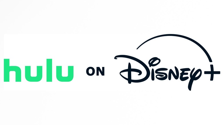 The "Hulu on Disney Plus" logo against a white screen