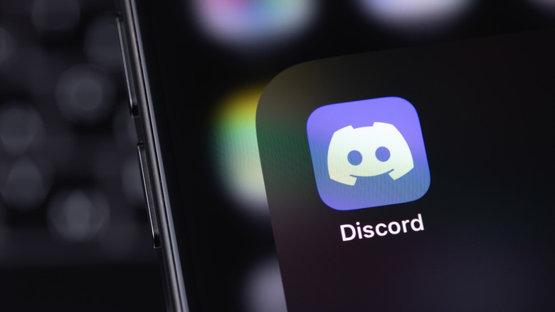Discord app icon on a phone