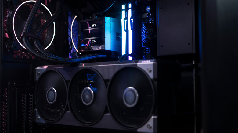 a pc gaming rig showcasing high end hardware