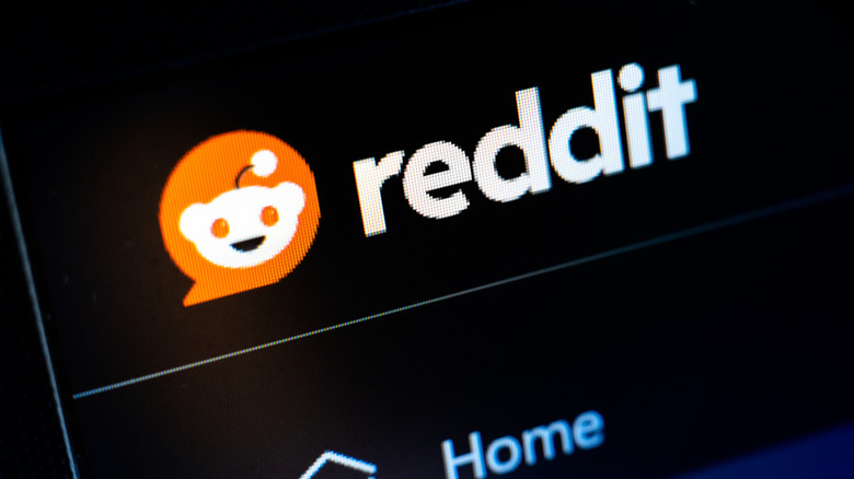 The Reddit logo on a computer.