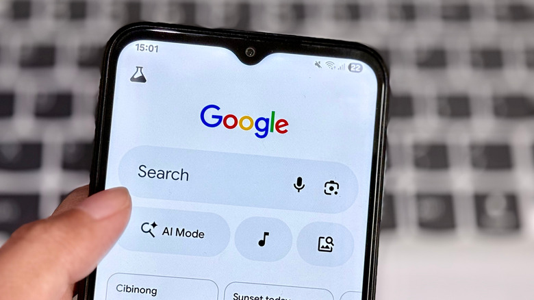 Using Google on a smartphone