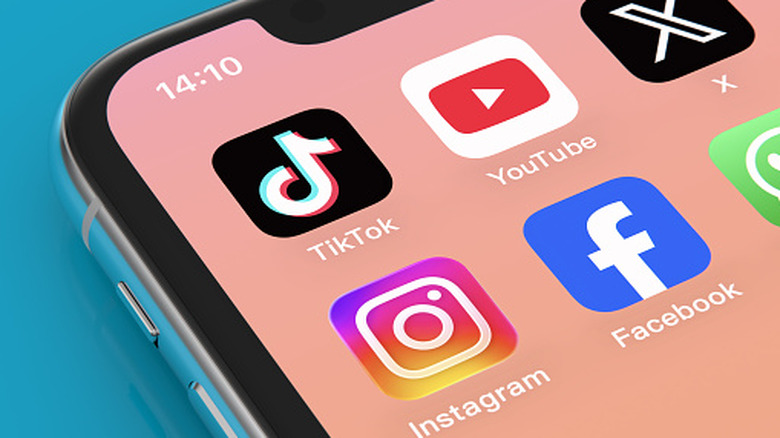 A bunch of apps on a phone