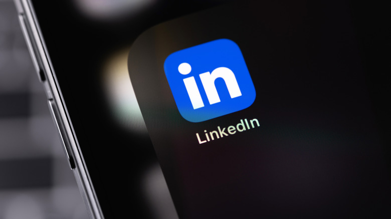 The LinkedIn app on a smartphone