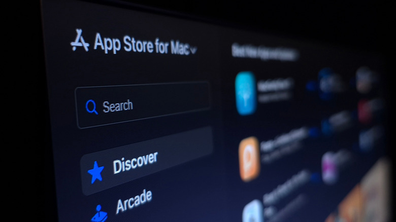 Mac App Store on a Mac listing interesting apps and utilities.