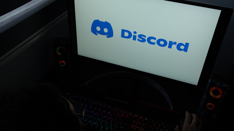 The Discord logo on a laptop