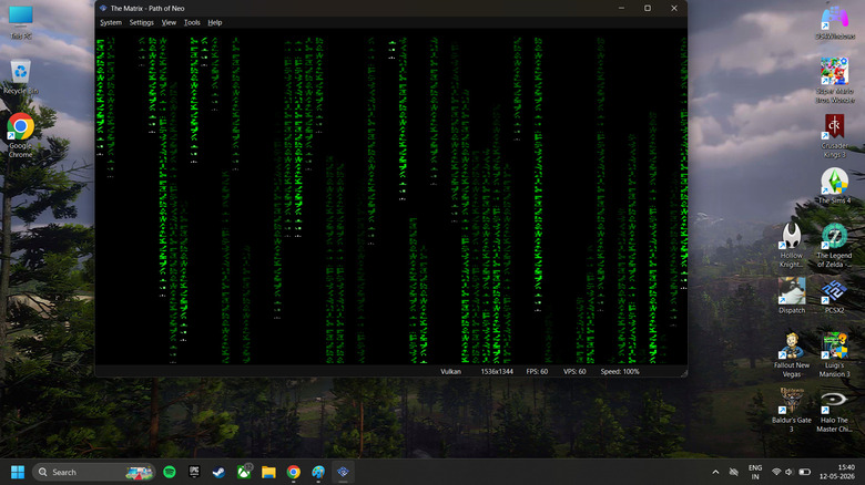 The Matrix - Path of Neo running on the PCSX2 emulator
