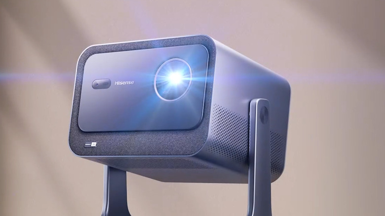 Hisense C2 Mini Projector with light on