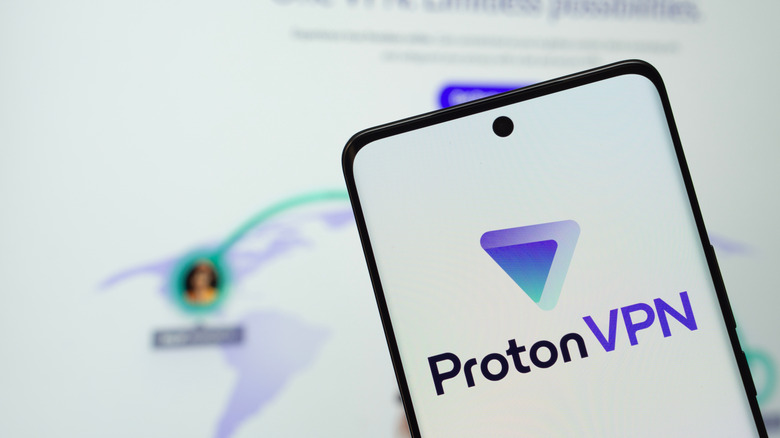 Proton VPN running on a smartphone