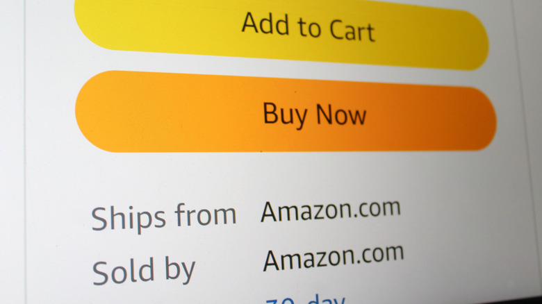 Add to Cart and Buy Now buttons on Amazon product page