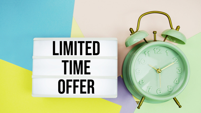 Banner displaying 'limited time offer'