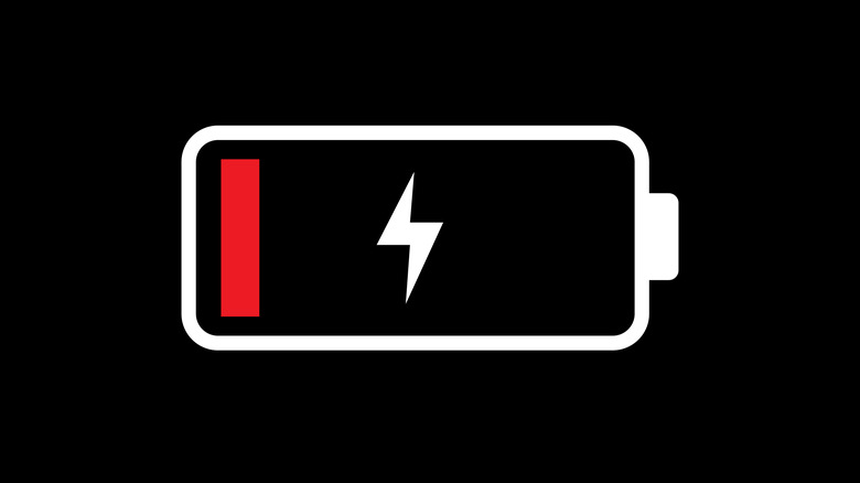 An illustration of a low battery