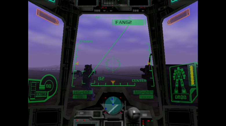 A screenshot from the game Gundam Side Story 0079: Rise From the Ashes from the Dreamcast console running on the Flycast emulator