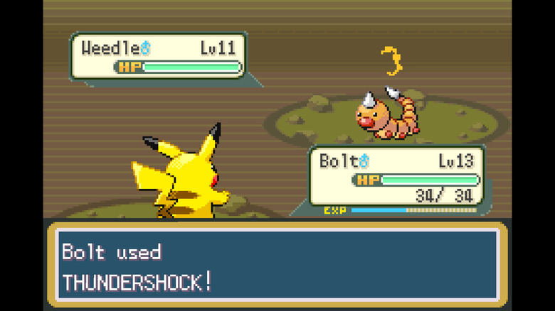 A screenshot from the game Pokemon LeafGreen from the GBA console running on the mGBA emulator