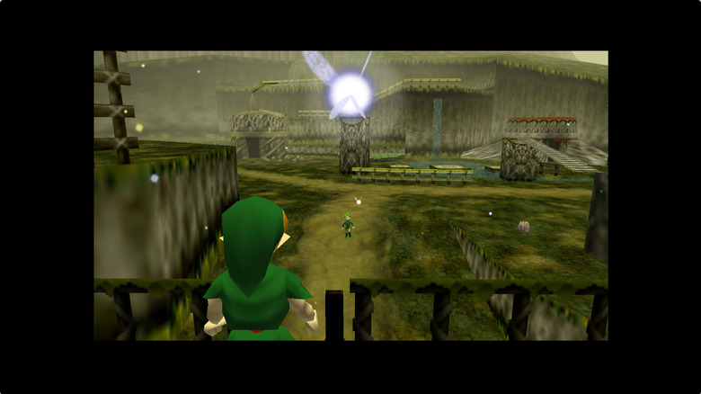 A screenshot from the game The Legend of Zelda: Ocarina of Time from the N64 console running on the RMG emulator