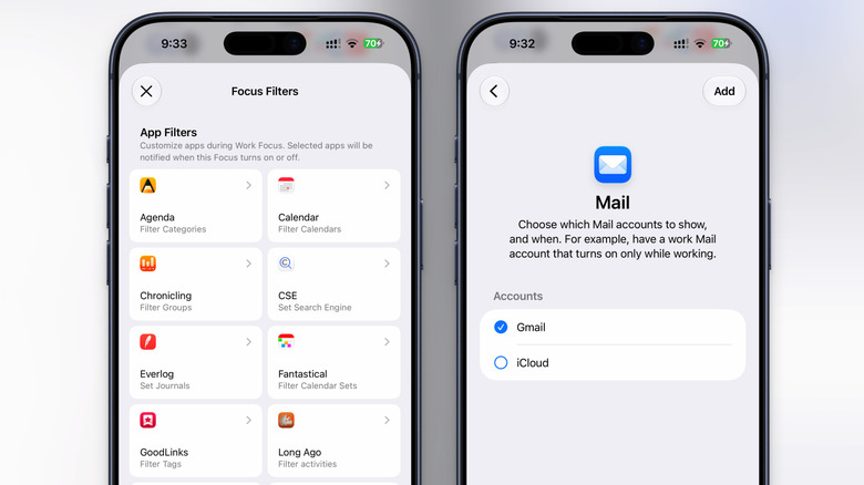 Customizing app content in Focus filters