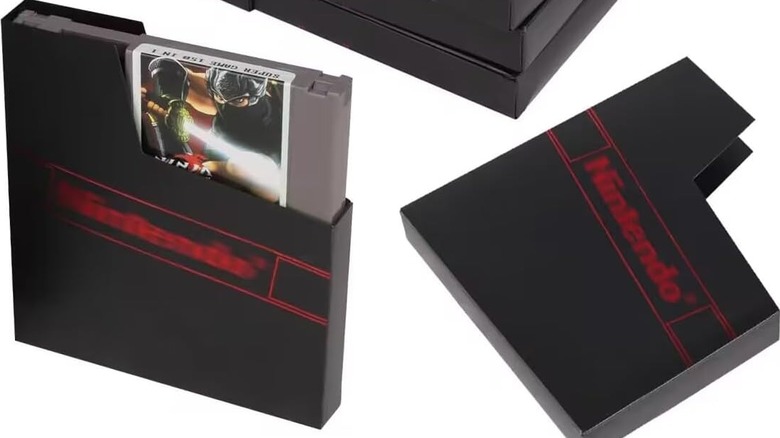 The cartridge of Ninja Gaiden covered with a dust cover
