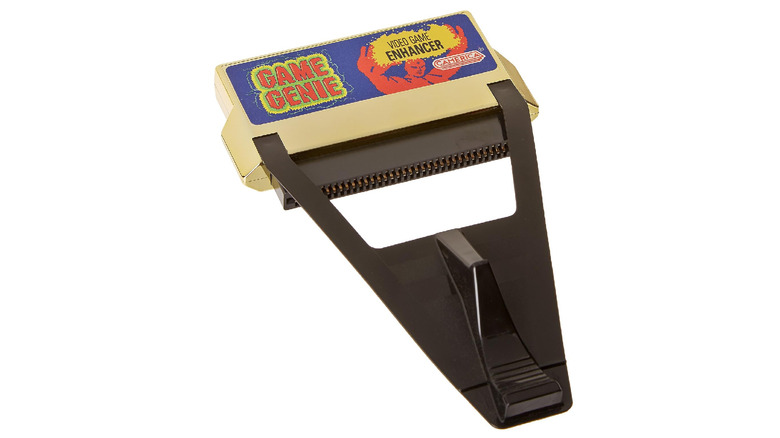 The Game Genie cartridge on a white background