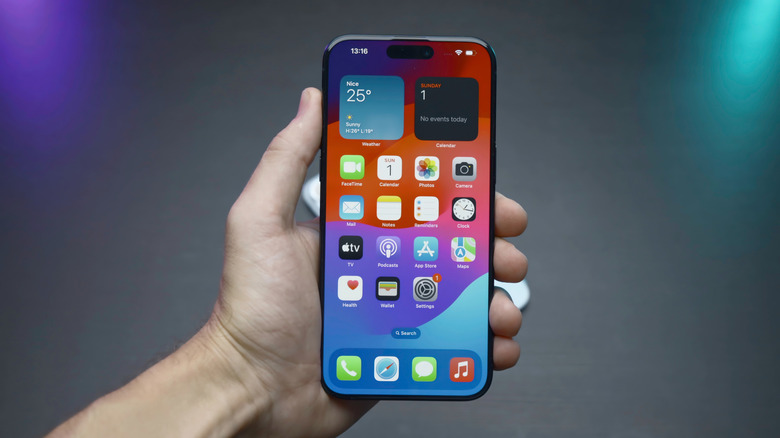 The iPhone 15 Pro in a person's hand