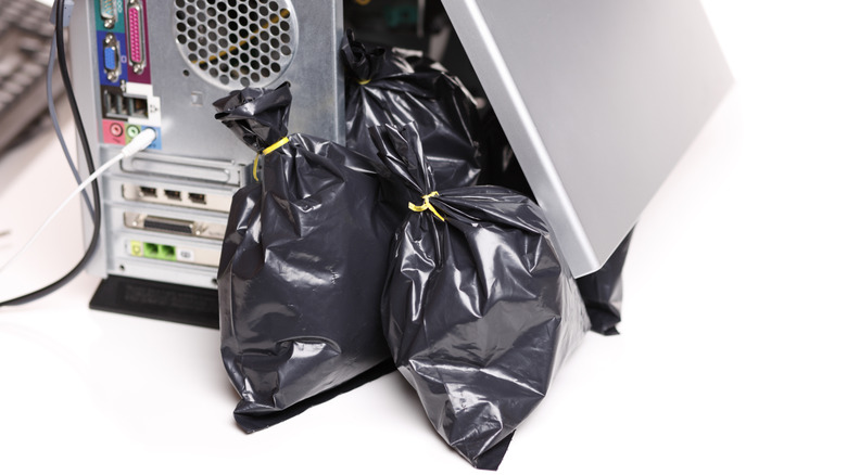 Literal trash inside a computer