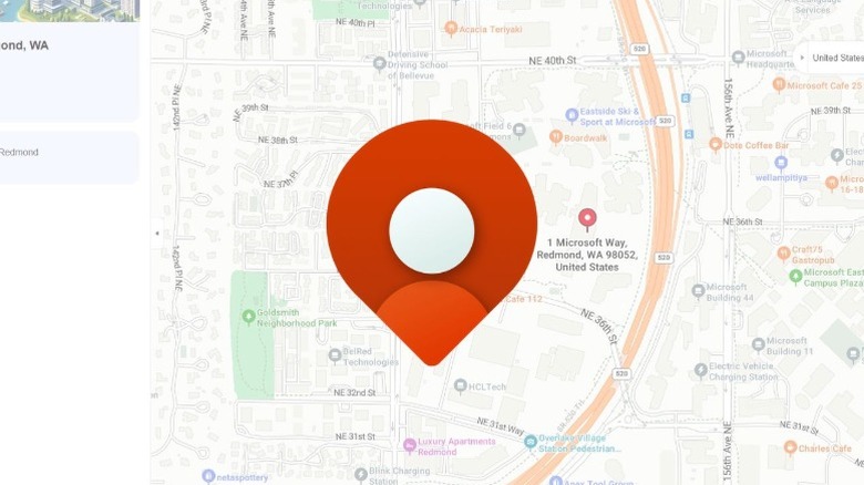 A screenshot of the Microsoft Maps with the Microsoft Maps logo